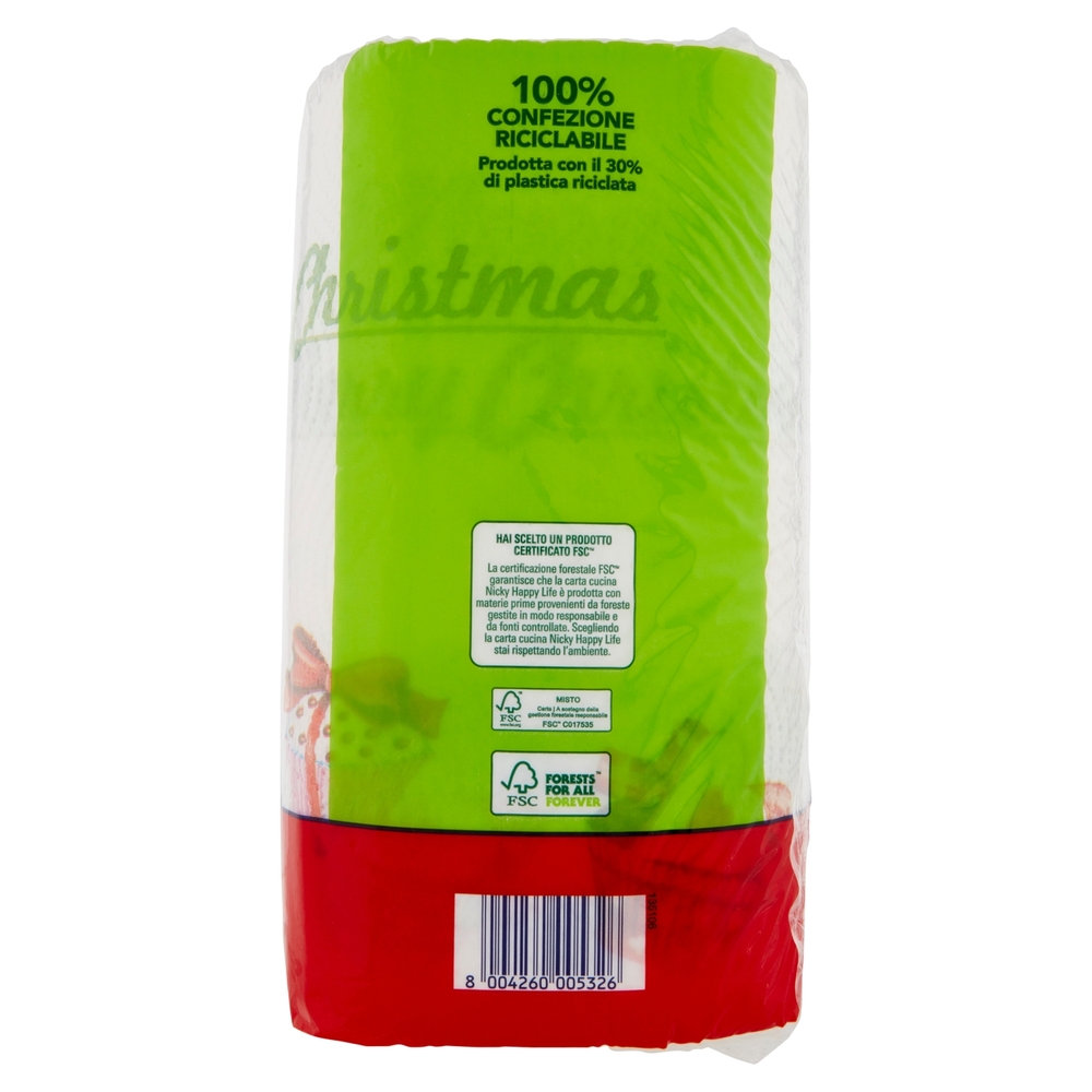 Nicky Happy Life Carta Cucina Christmas 2 pz